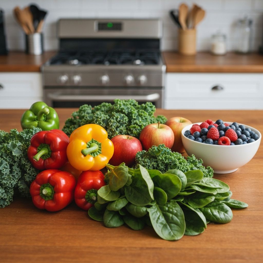 Natürliche Lebensmittel auf dem Tisch